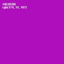 #AE0EBB - Violet Eggplant Color Image