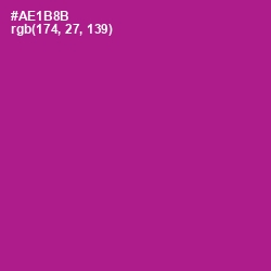 #AE1B8B - Violet Eggplant Color Image