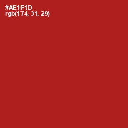 #AE1F1D - Milano Red Color Image