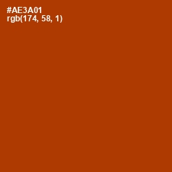 #AE3A01 - Tabasco Color Image