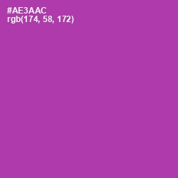 #AE3AAC - Medium Red Violet Color Image