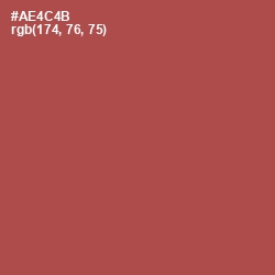 #AE4C4B - Apple Blossom Color Image
