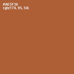 #AE5F36 - Brown Rust Color Image