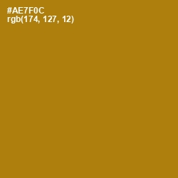 #AE7F0C - Buttered Rum Color Image