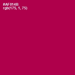 #AF014B - Jazzberry Jam Color Image