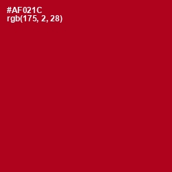 #AF021C - Bright Red Color Image