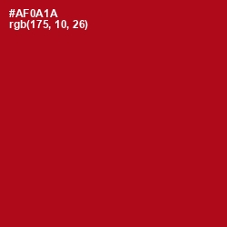 #AF0A1A - Milano Red Color Image