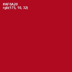 #AF0A20 - Shiraz Color Image