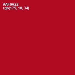 #AF0A22 - Shiraz Color Image