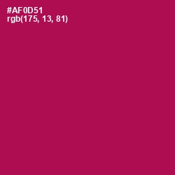 #AF0D51 - Jazzberry Jam Color Image