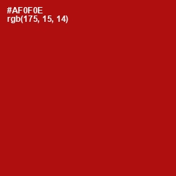 #AF0F0E - Milano Red Color Image