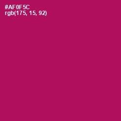 #AF0F5C - Jazzberry Jam Color Image