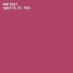 #AF4367 - Hippie Pink Color Image