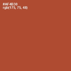 #AF4B30 - Medium Carmine Color Image
