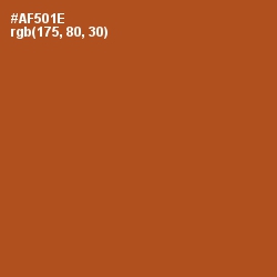 #AF501E - Fiery Orange Color Image