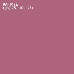 #AF647E - Coral Tree Color Image