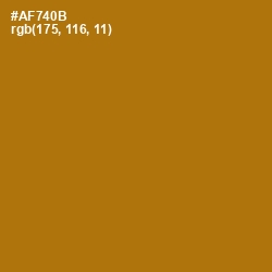 #AF740B - Buttered Rum Color Image