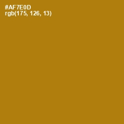 #AF7E0D - Buttered Rum Color Image