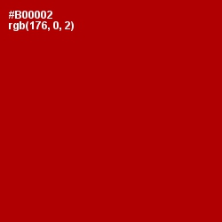 #B00002 - Bright Red Color Image