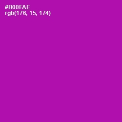 #B00FAE - Violet Eggplant Color Image