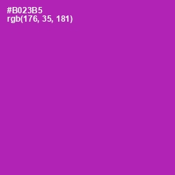 #B023B5 - Violet Eggplant Color Image