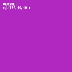 #B028BF - Violet Eggplant Color Image