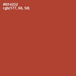 #B14232 - Medium Carmine Color Image