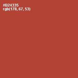 #B24335 - Medium Carmine Color Image