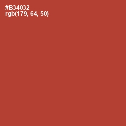 #B34032 - Medium Carmine Color Image