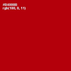 #B4000B - Bright Red Color Image