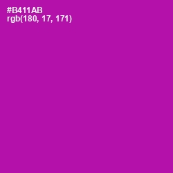 #B411AB - Violet Eggplant Color Image