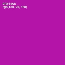 #B414A8 - Violet Eggplant Color Image