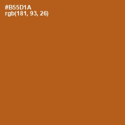 #B55D1A - Fiery Orange Color Image