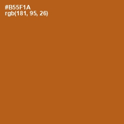 #B55F1A - Fiery Orange Color Image