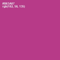 #B63A87 - Medium Red Violet Color Image