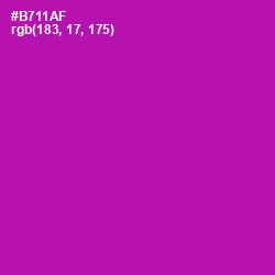 #B711AF - Violet Eggplant Color Image