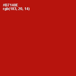 #B7140E - Milano Red Color Image