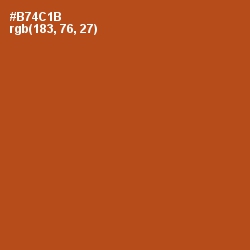 #B74C1B - Fiery Orange Color Image