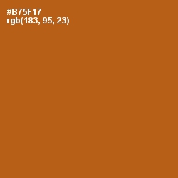 #B75F17 - Fiery Orange Color Image