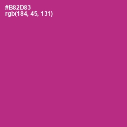 #B82D83 - Medium Red Violet Color Image