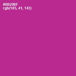 #B9298F - Medium Red Violet Color Image