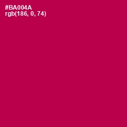 #BA004A - Jazzberry Jam Color Image