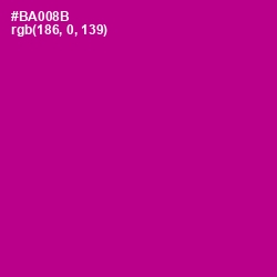 #BA008B - Violet Eggplant Color Image