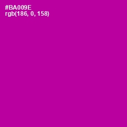 #BA009E - Violet Eggplant Color Image