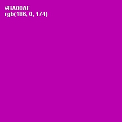 #BA00AE - Violet Eggplant Color Image