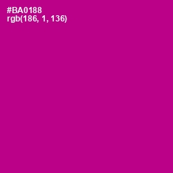 #BA0188 - Violet Eggplant Color Image