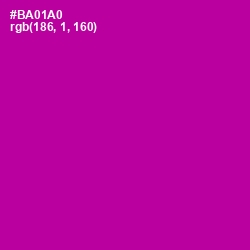 #BA01A0 - Violet Eggplant Color Image