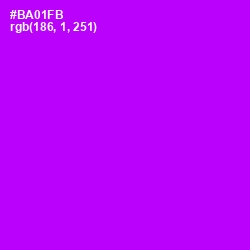 #BA01FB - Electric Violet Color Image