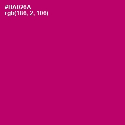 #BA026A - Lipstick Color Image