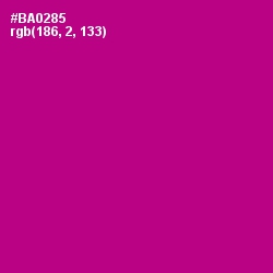 #BA0285 - Violet Eggplant Color Image